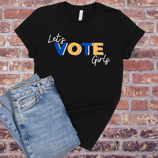 Let’s Vote T-Shirt (Rhoyal Blue & Gold)