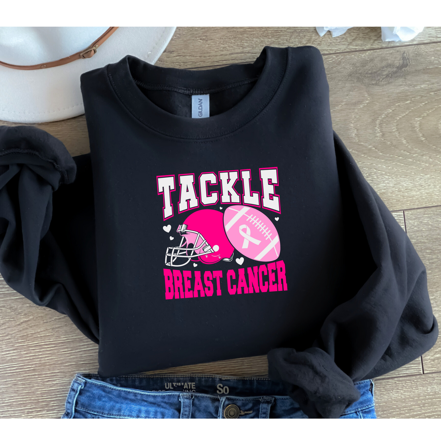 Tackle Breast Cancer Crewneck (Black)