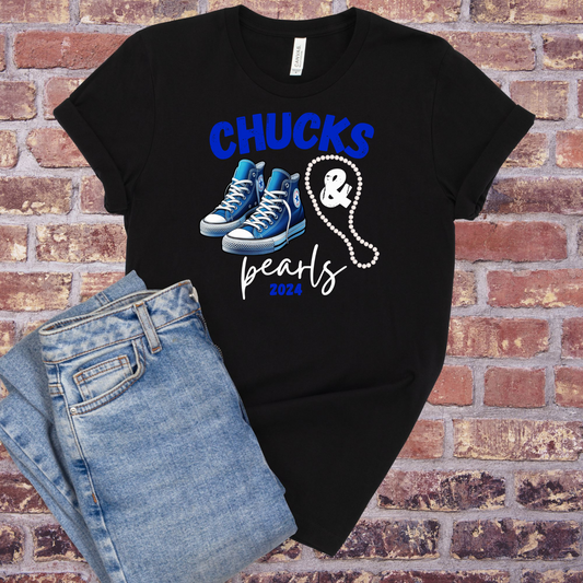 Finer Womens "Chucks and Pearls" T-Shirt