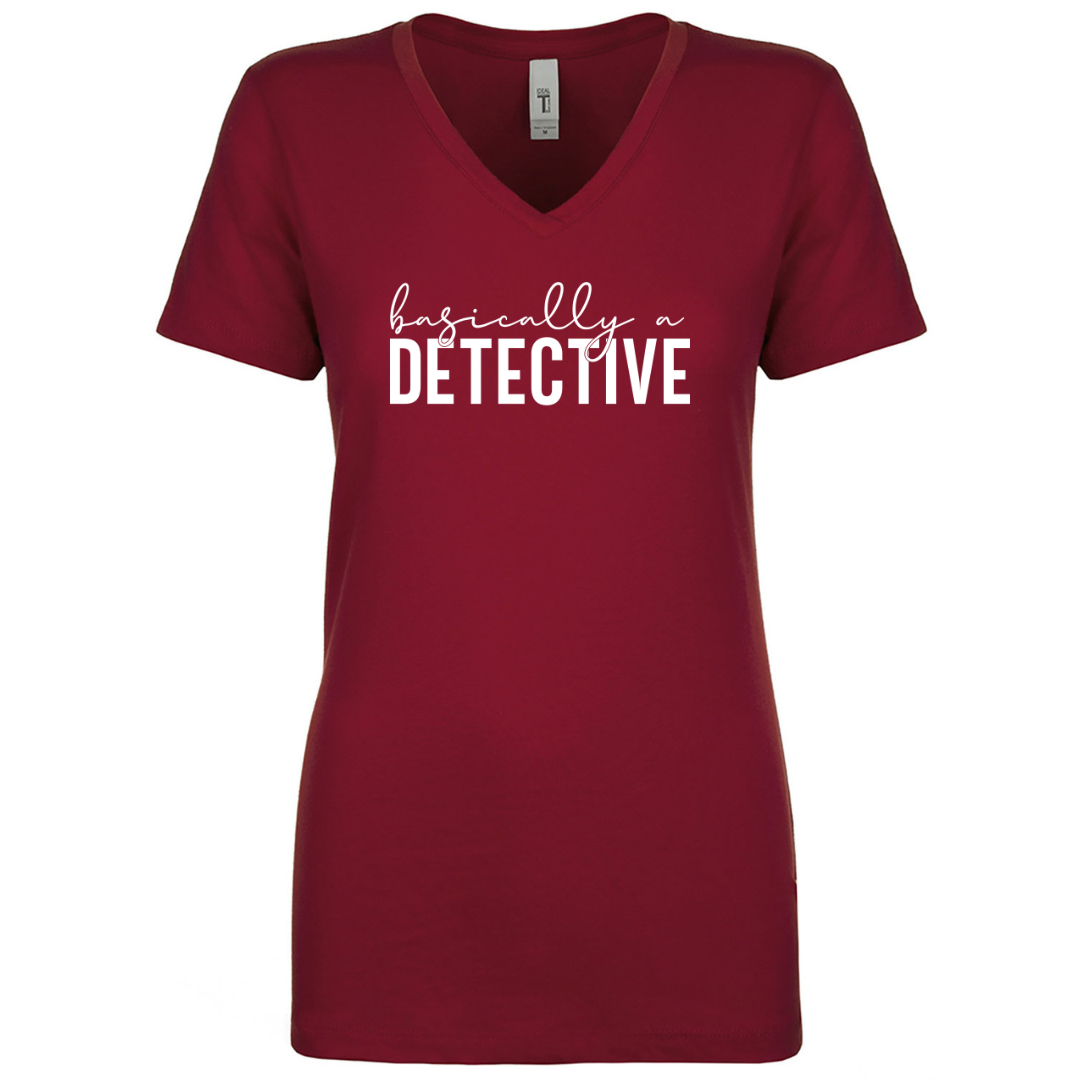 Basically a Detective V-Neck T-Shirt