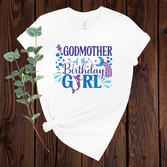 Godmother of the Birthday Mermaid T-Shirt