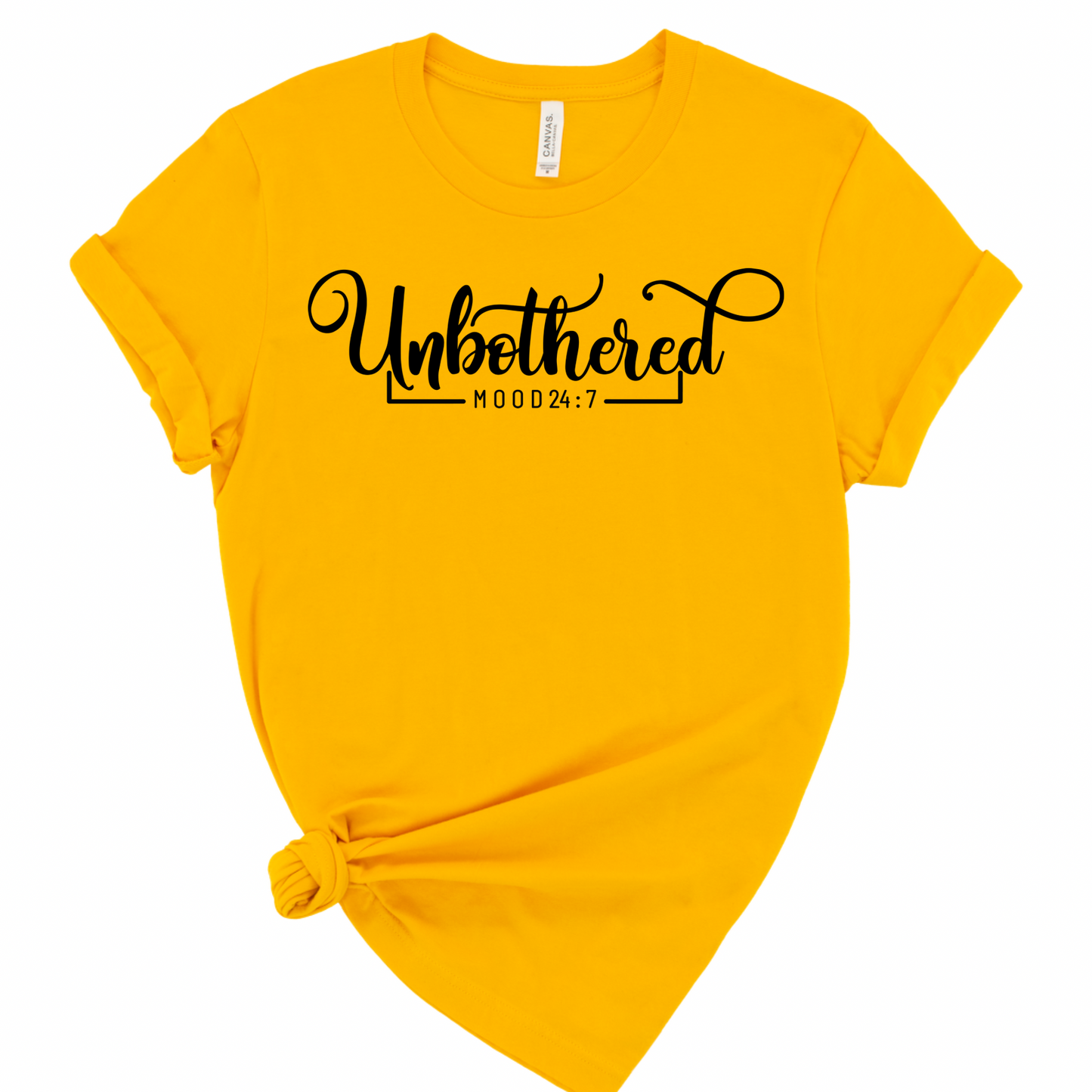 Gold "Unbothered" T-Shirt - Divine Greekwear