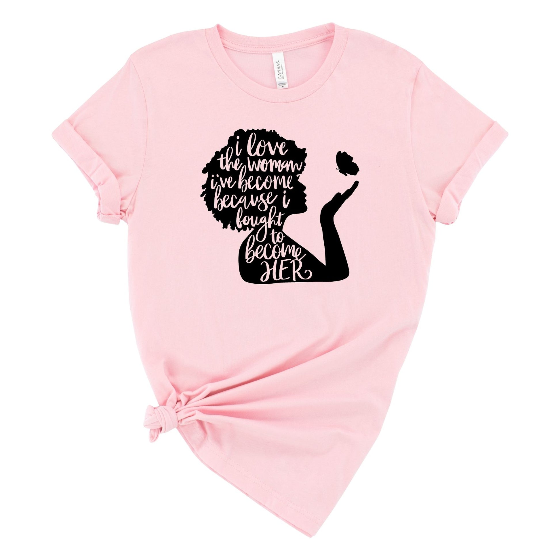 Pink "The Woman I've Become" T-Shirt - Divine Greekwear