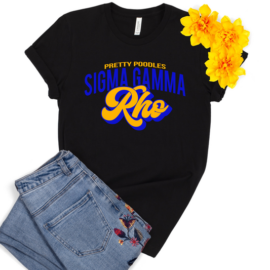 Pretty Poodles Sigma Gamma Rho T-Shirt - Divine Greekwear